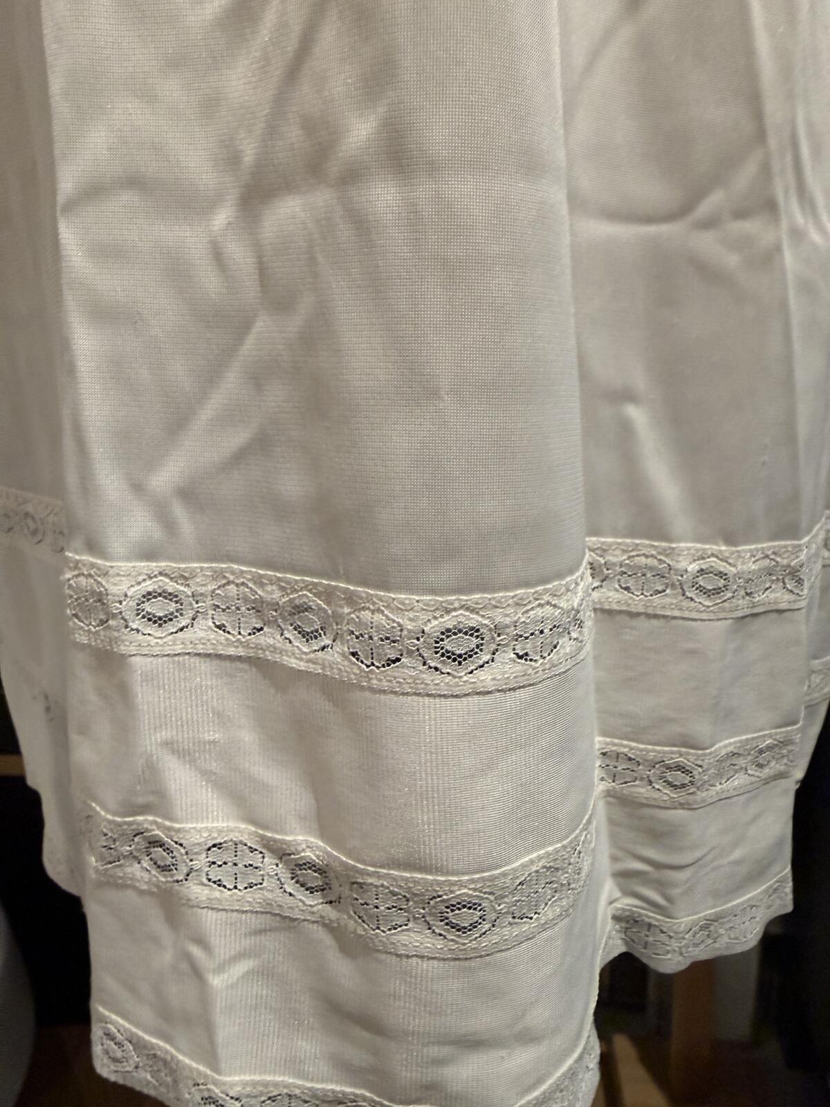 Sears Vintage White Slip Dress with Lace Trim