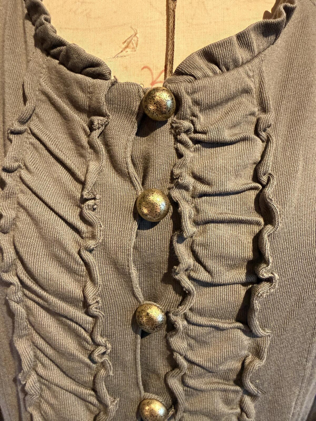 KUT From The Kloth Brown Ruffled Button-Up Cardigan Jacket