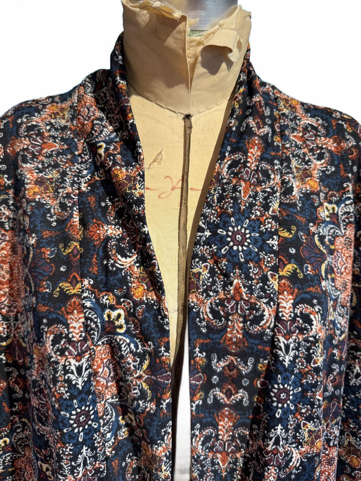 French Laundry Bohemian Patterned Open Front Kimono Cardigan