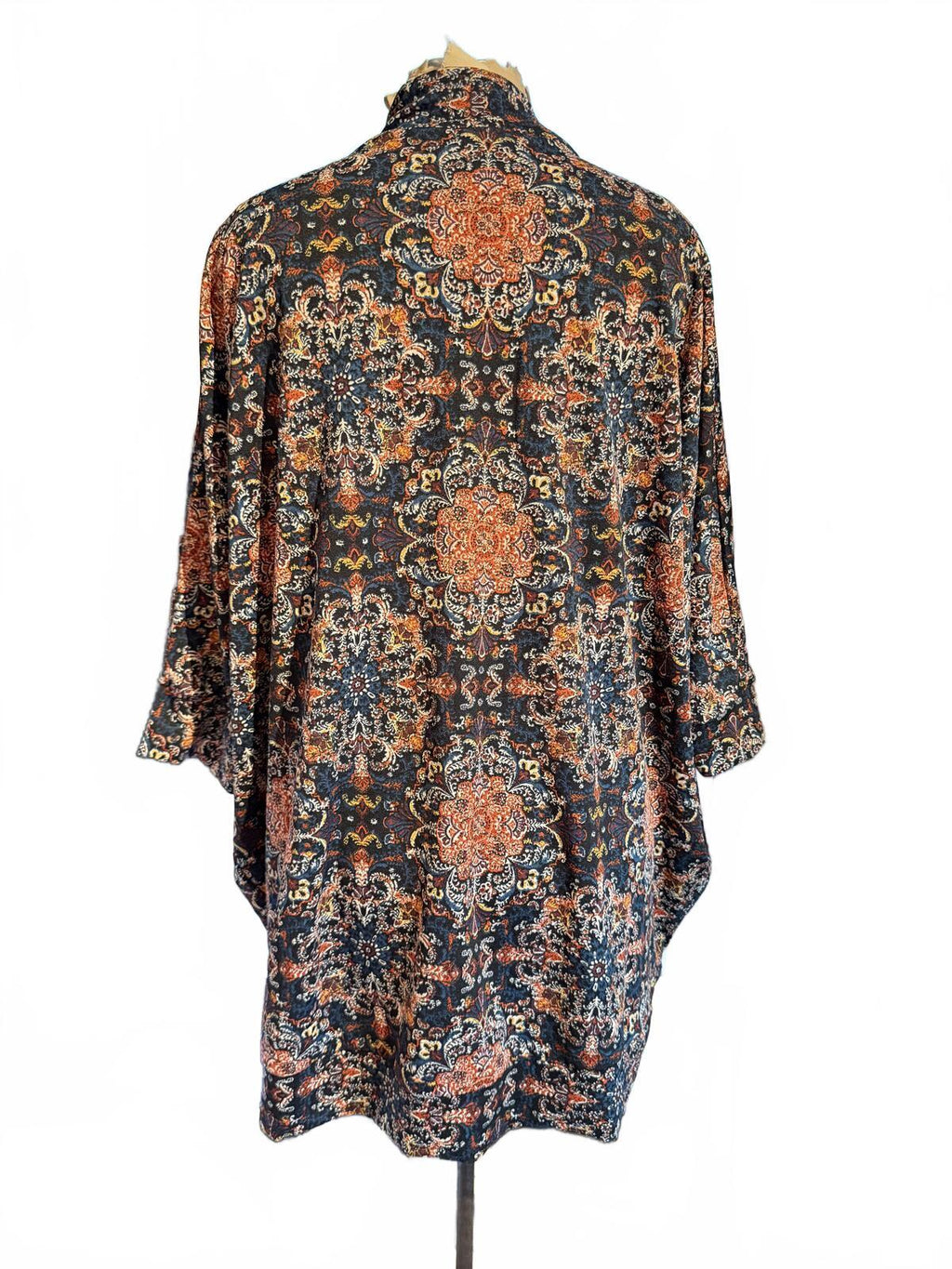 French Laundry Bohemian Patterned Open Front Kimono Cardigan