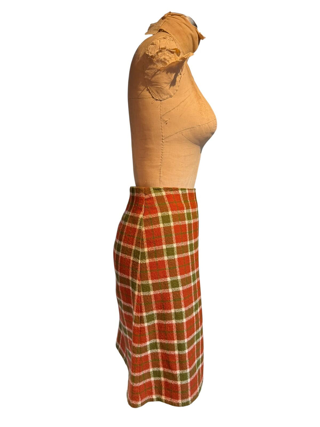 Forever 21 Vintage Plaid Wool A-Line Skirt