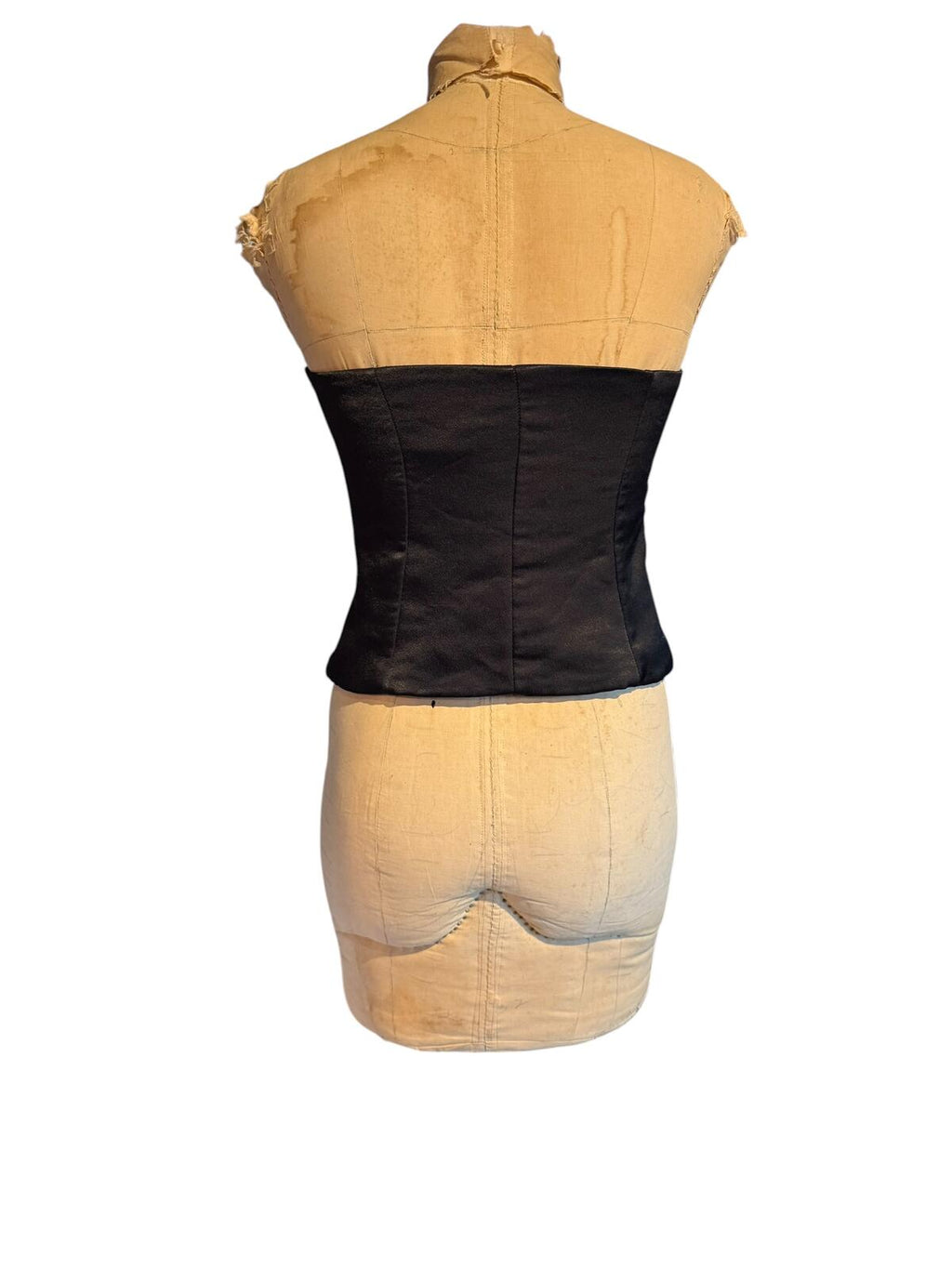 Mango Black Strapless Corset Top