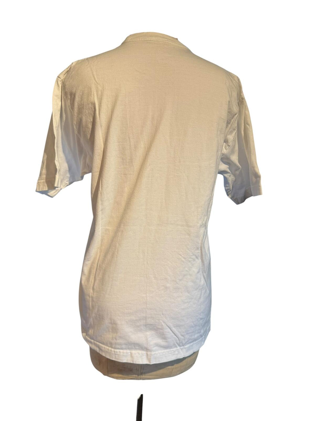 White Graphic T-Shirt with Greenland Map and Marine Life Print