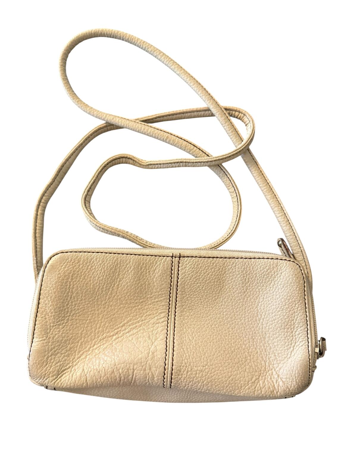 Tignanello Beige Leather Crossbody Bag