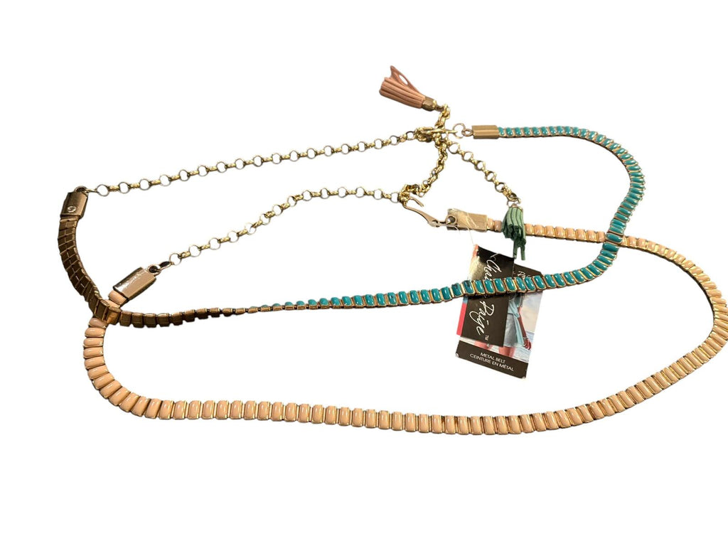 Two Gold Tone Chain Tassel Belts
