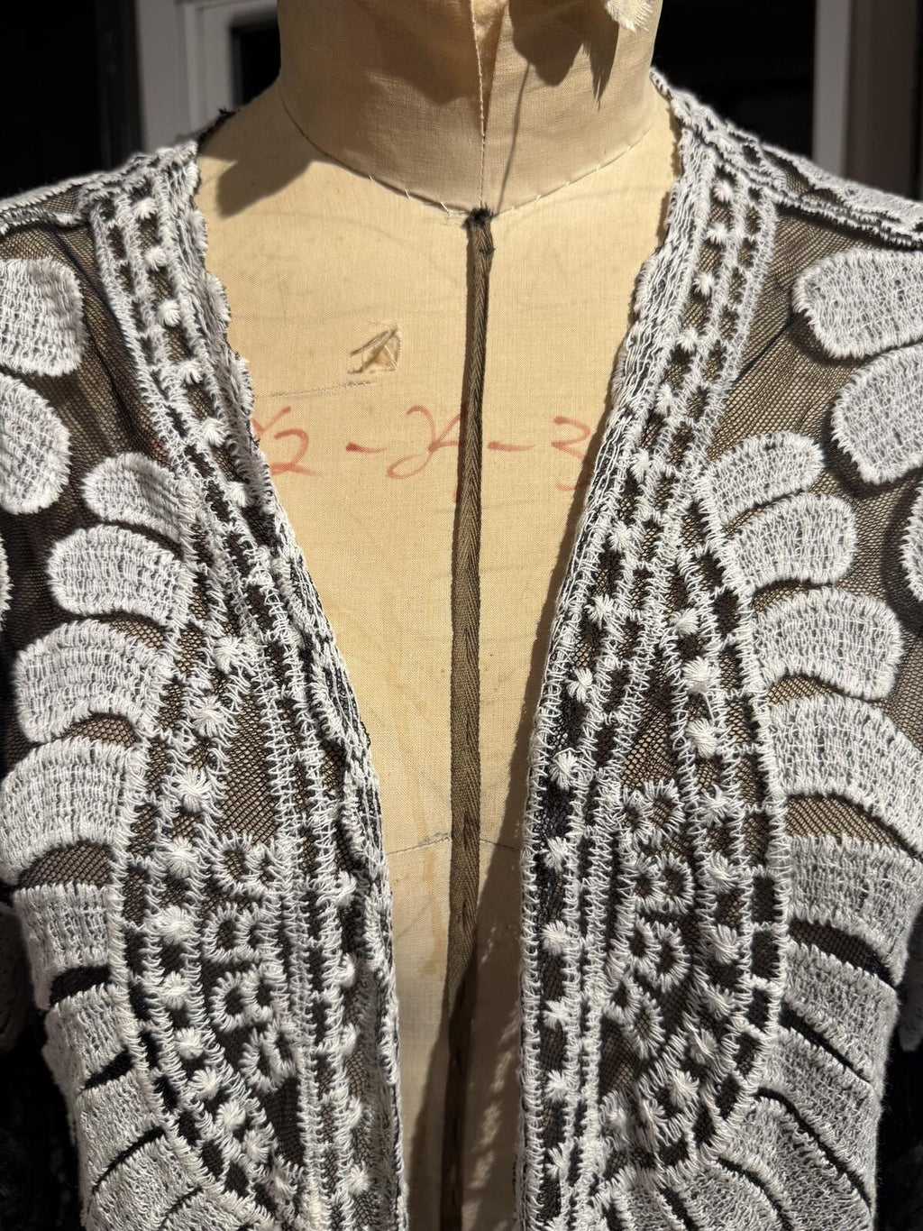 Bohemian Sheer Crochet Kimono Cardigan