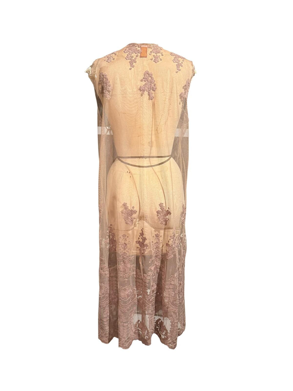 Scully Sheer Embroidered Long Vest