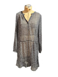 Scotch & Soda Sheer Long Sleeve Printed Dress