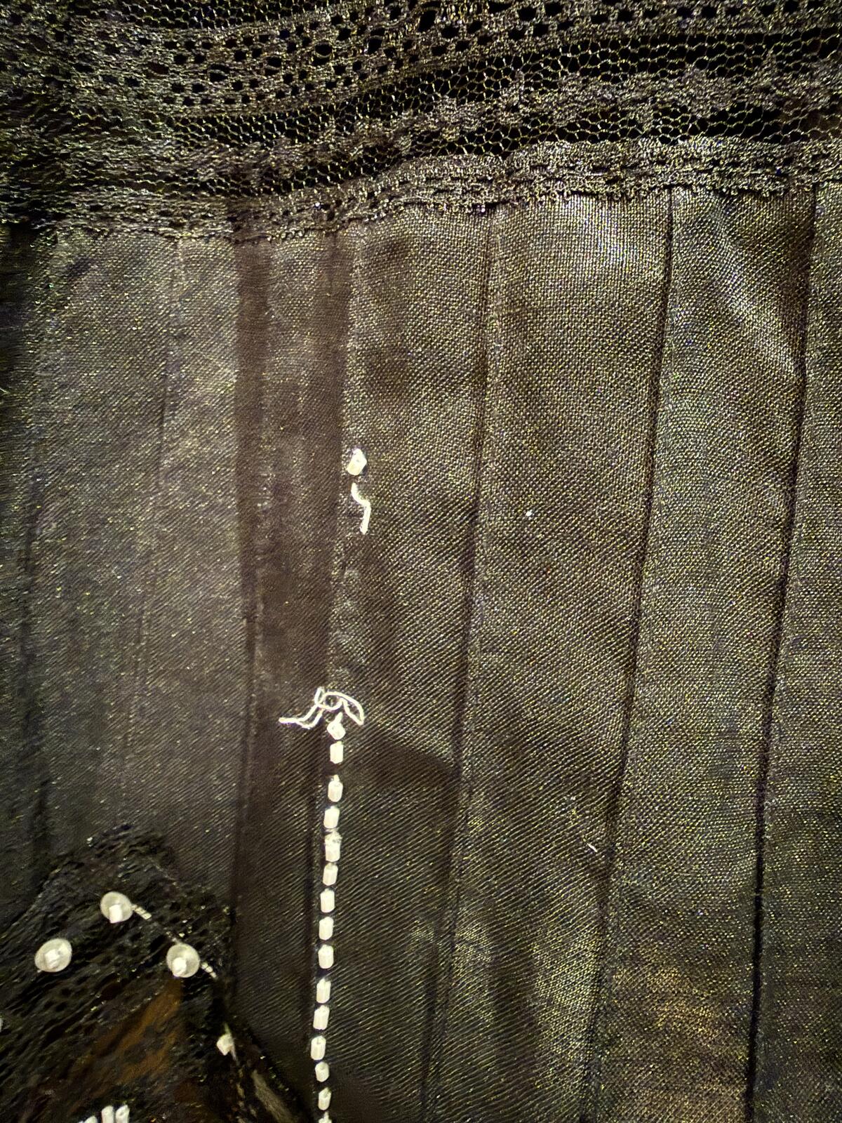 Carole Little Black Embroidered Asymmetric Hem Skirt