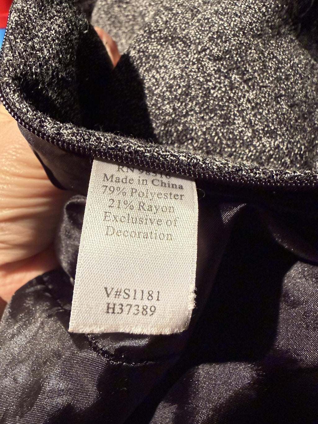 Gray and Black Patchwork Wool Blend Skirt