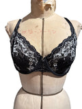 Victoria’s Secret Black Lace Underwire Bra with Floral Embroidery