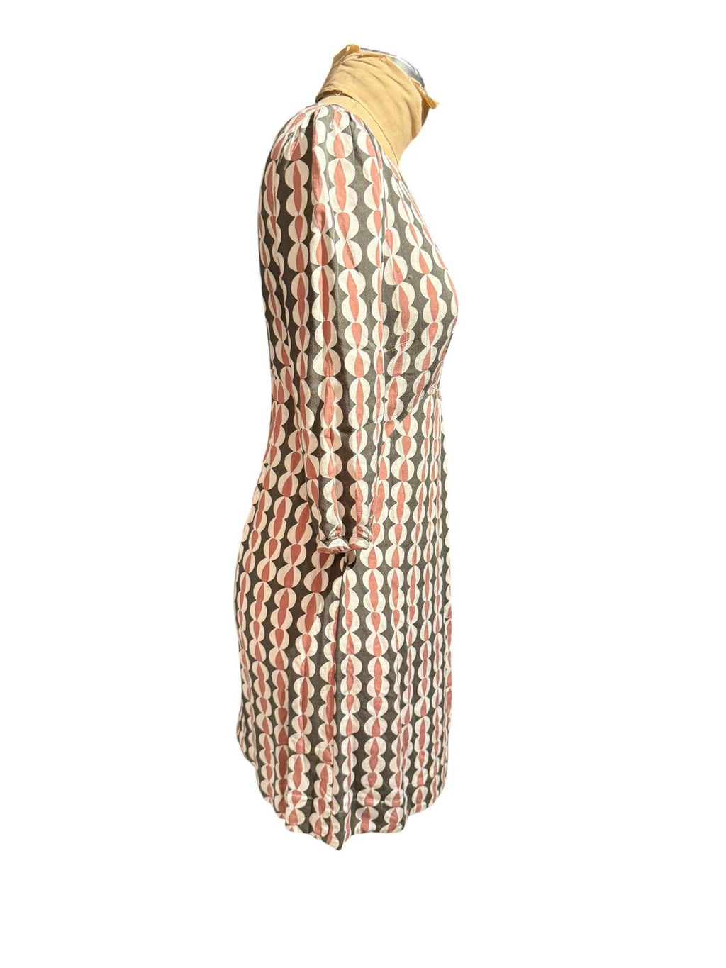 Boden Geometric Pattern 3/4 Sleeve Dress