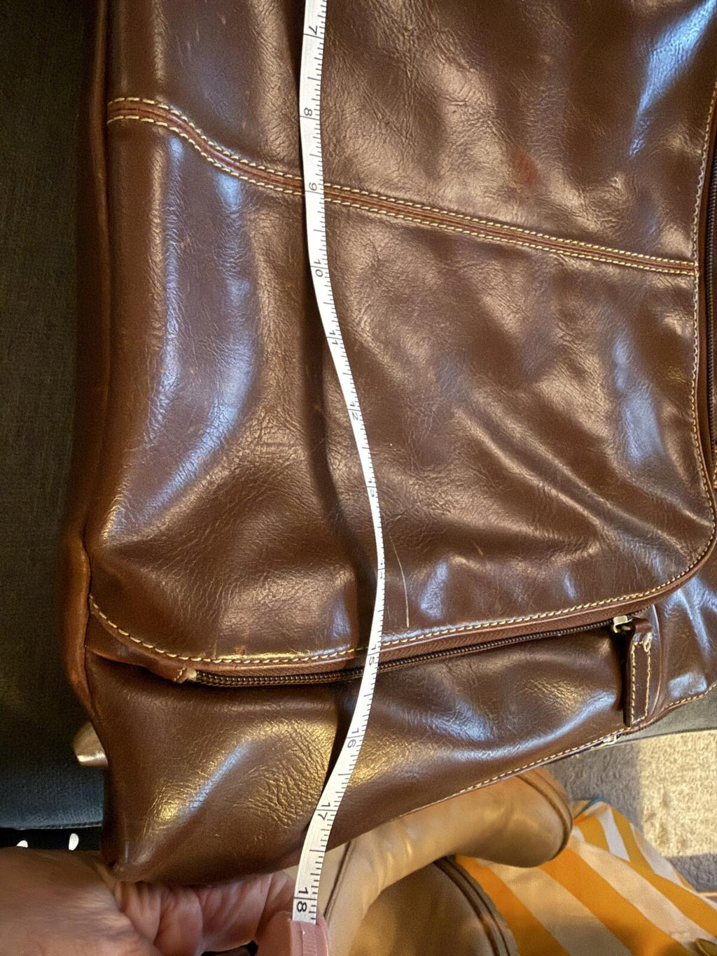 Buxton Large Brown Leather Tote Bag