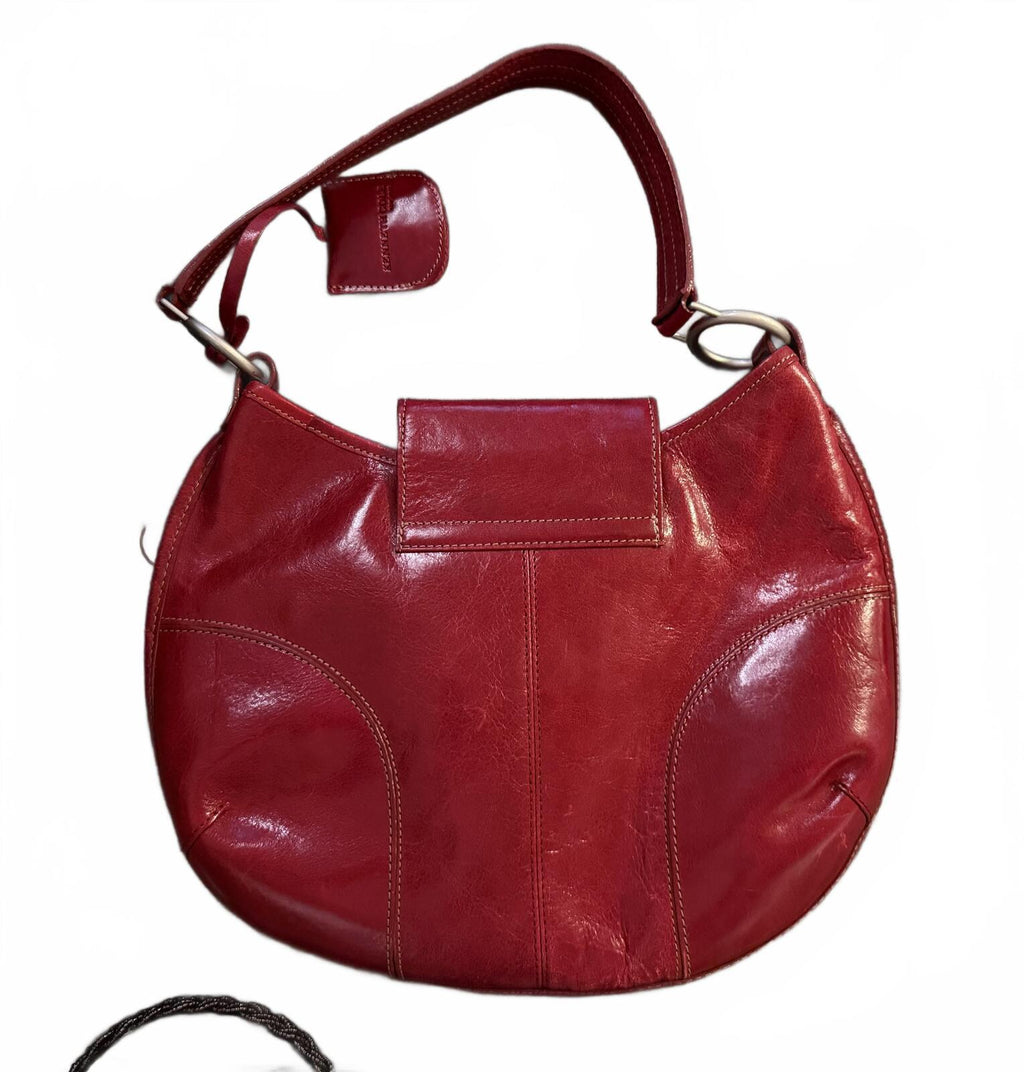 Kenneth Cole Red Leather Shoulder Bag