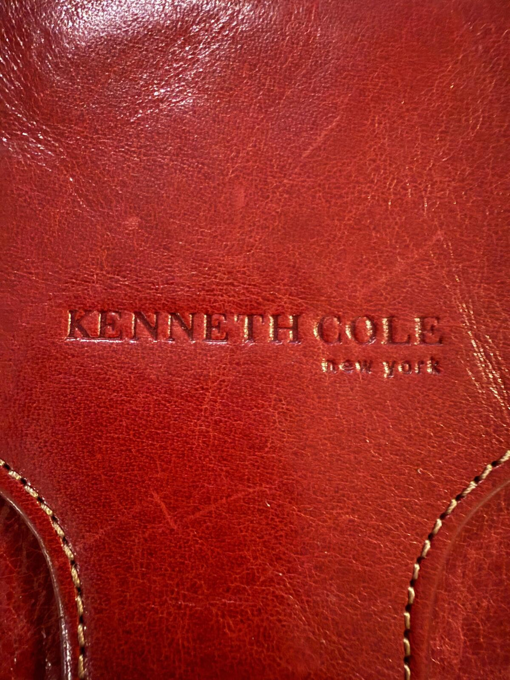 Kenneth Cole Red Leather Shoulder Bag