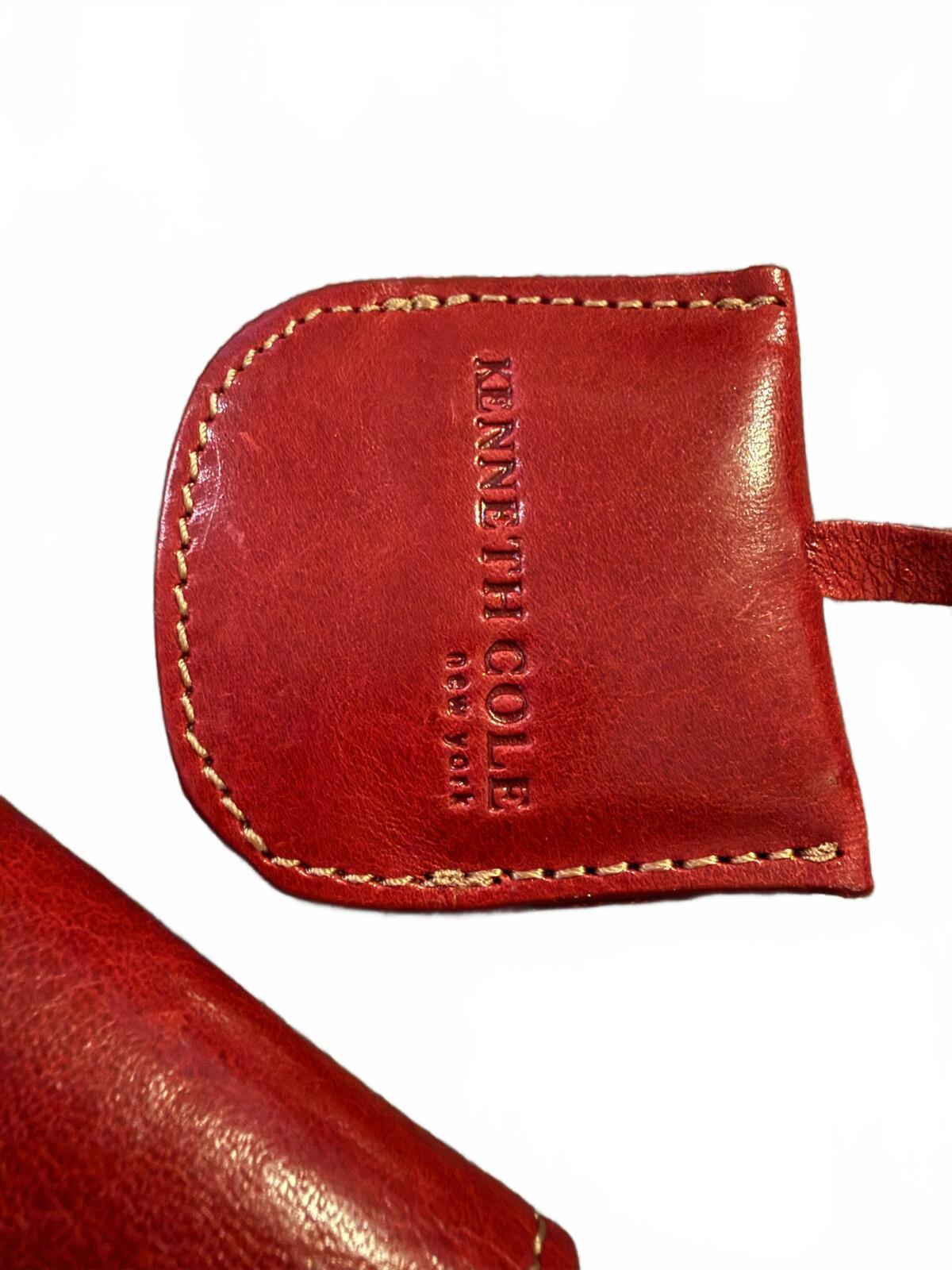 Kenneth Cole Red Leather Shoulder Bag