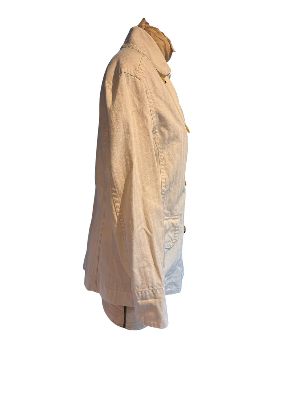 Everlane White Denim Double-Breasted Button Jacket