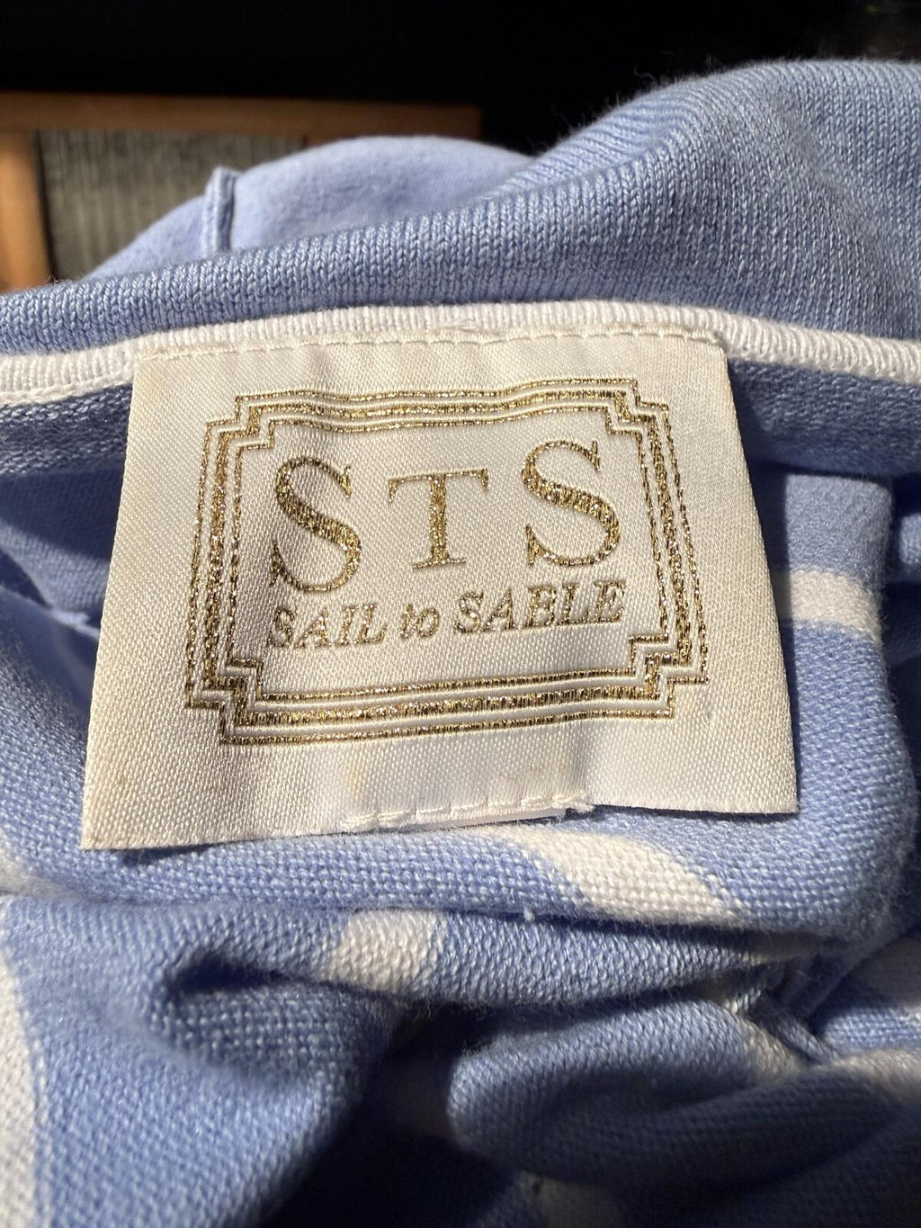 Sail to Sable Casual Light Blue and Cream Striped Long Sleeve Dress