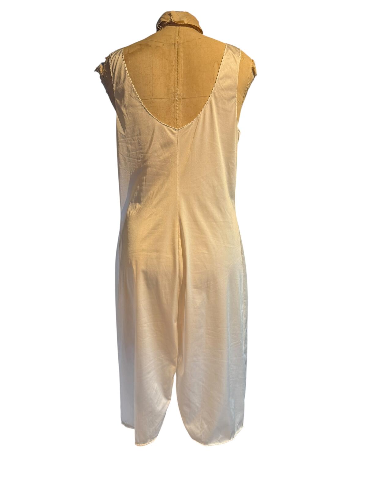 Vanity Fair Vintage Cream Sleeveless Slip Dress