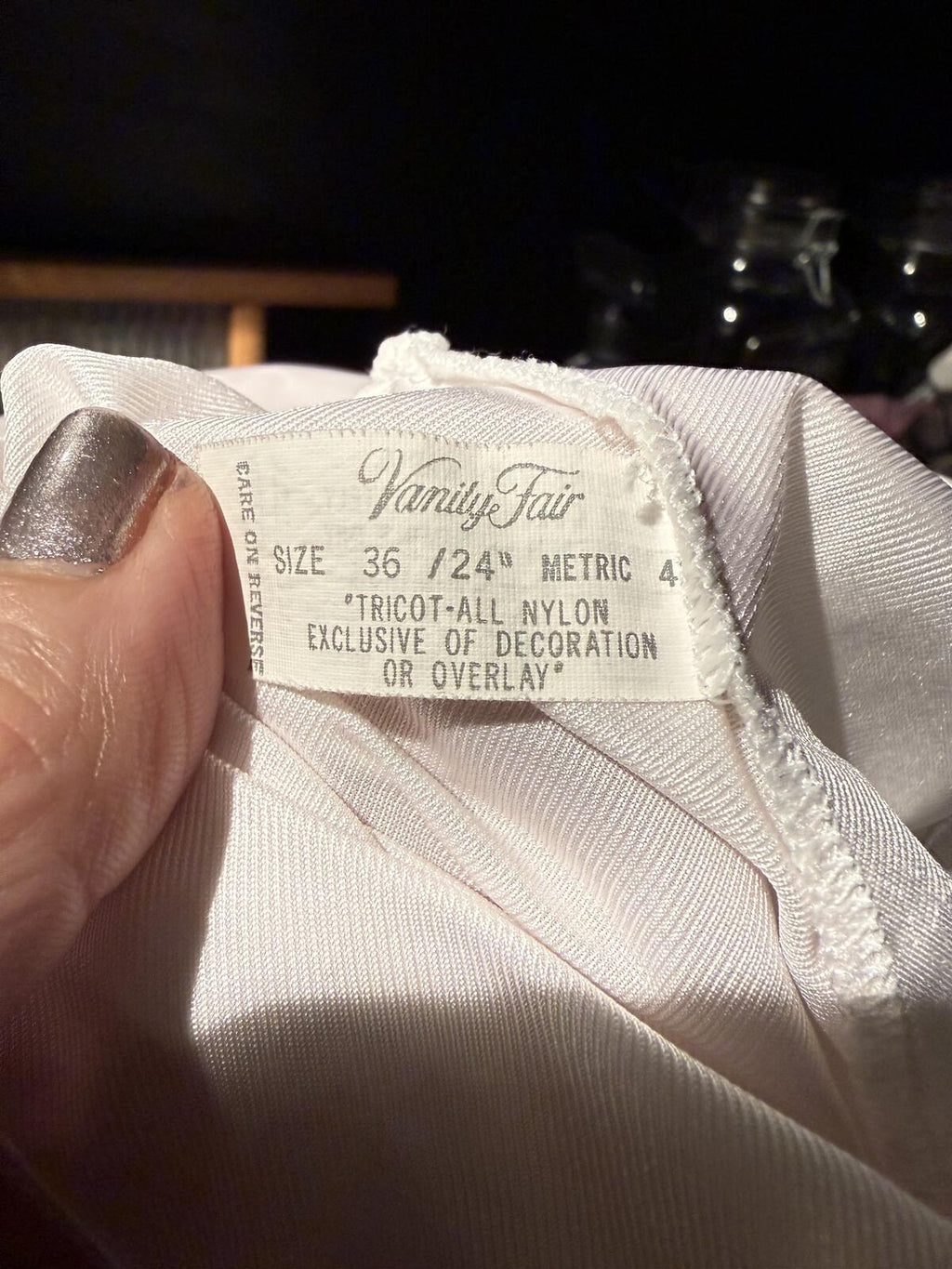 Vanity Fair Vintage Cream Sleeveless Slip Dress