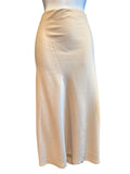 Rachel Zoe Cream Satin Midi Skirt