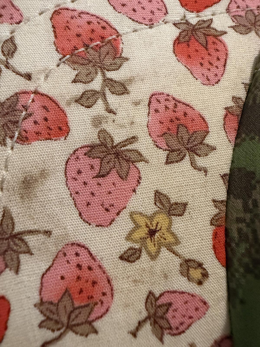 Sew Lab USA + Landscape Strawberry and Camouflage Print Cap