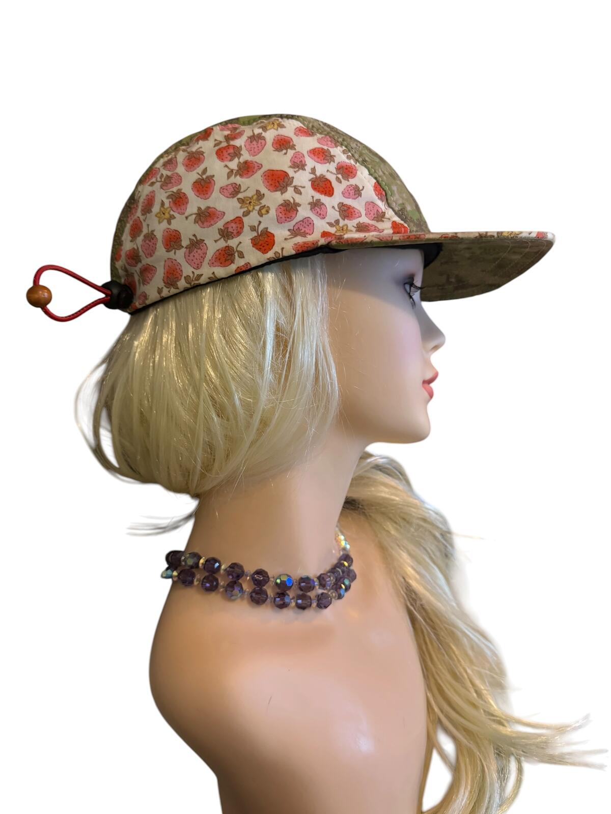 Sew Lab USA + Landscape Strawberry and Camouflage Print Cap