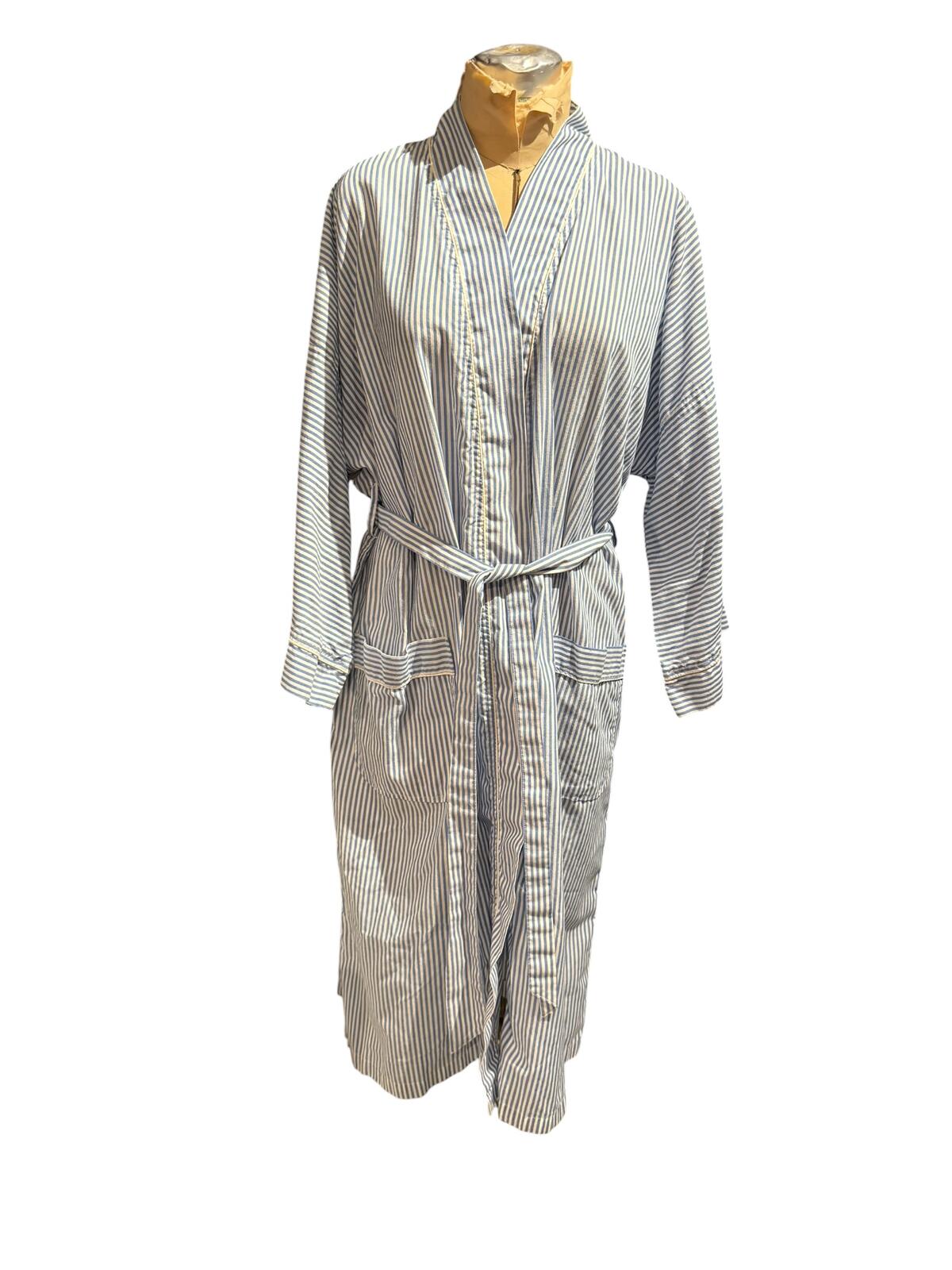 Pierre Cardin Striped Long Sleeve Belted Robe