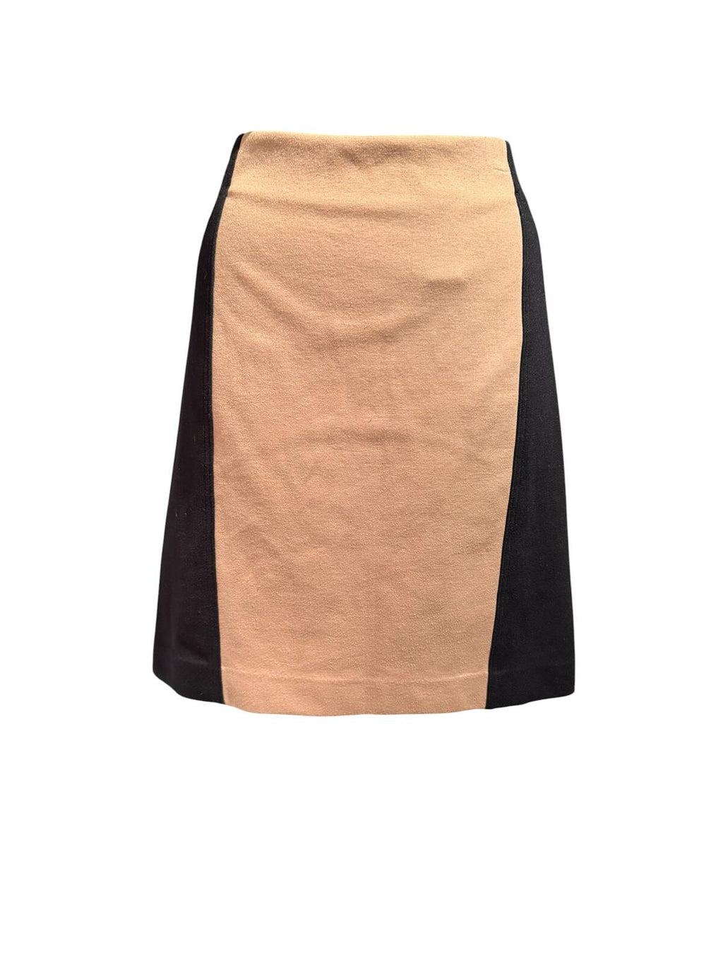 Michael Kors Two-Tone Beige and Black Color Block Mini Skirt