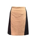 Michael Kors Two-Tone Beige and Black Color Block Mini Skirt