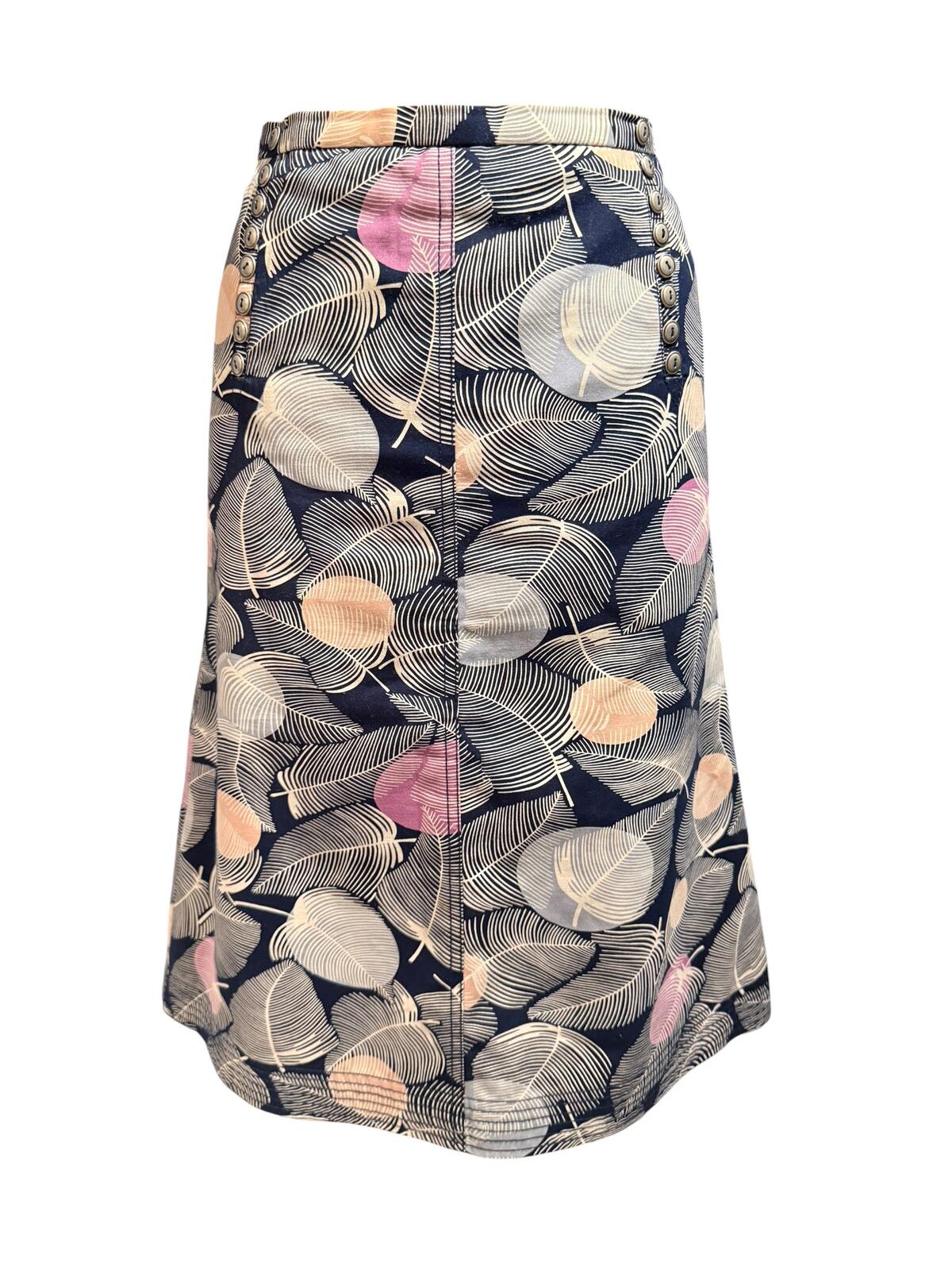 Maxazria Collection A-Line Skirt with Abstract Leaf Print