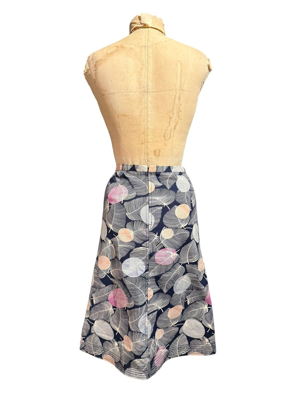 Maxazria Collection A-Line Skirt with Abstract Leaf Print