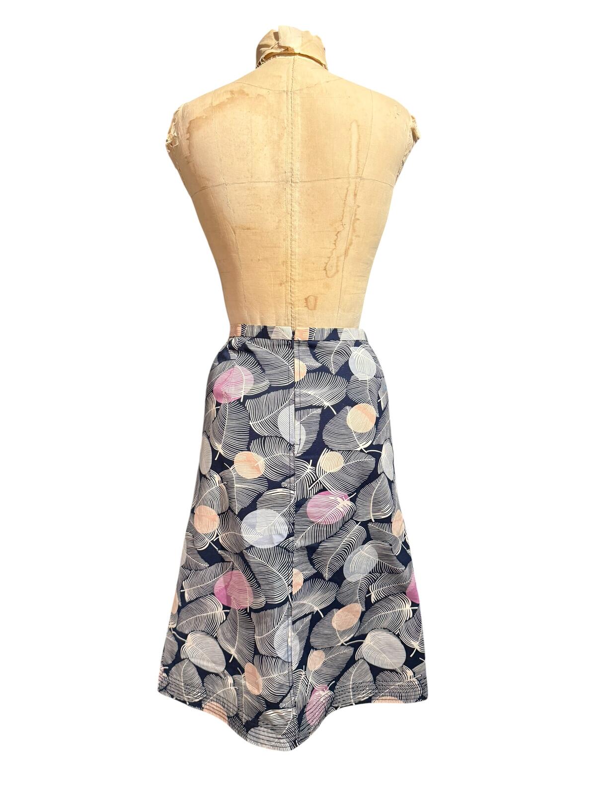 Maxazria Collection A-Line Skirt with Abstract Leaf Print
