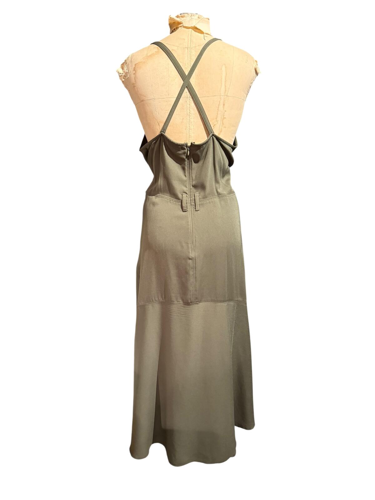 Who What Wear Olive Green Midi Dress