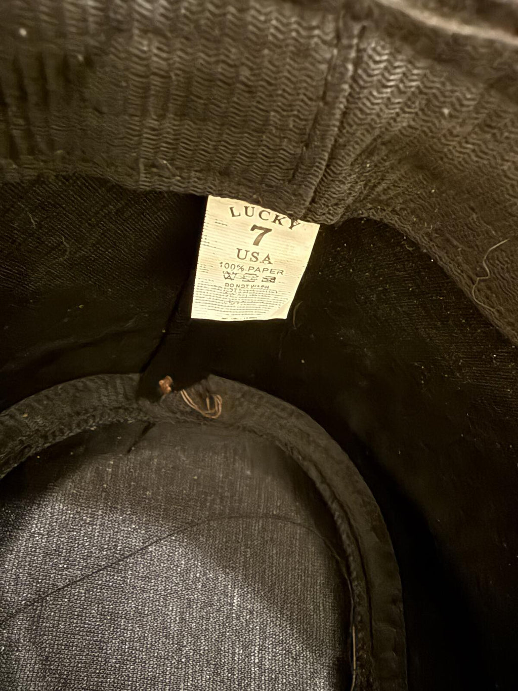 Lucky 7 Brown Wide Brim Fedora Hat with Striped Band
