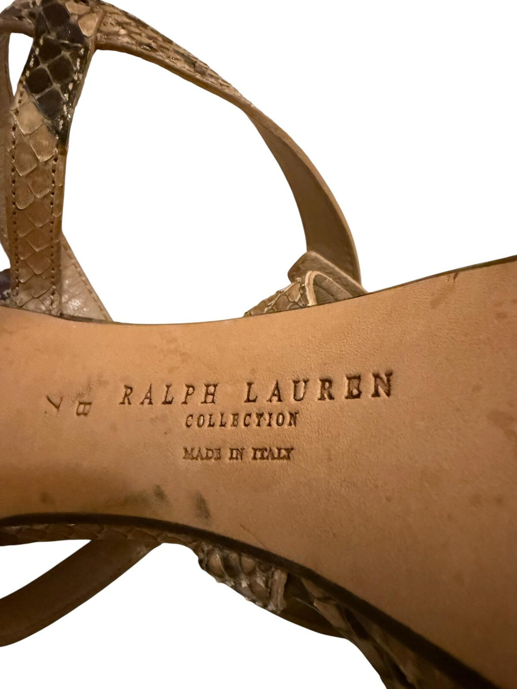 Ralph Lauren Purple Label Snakeskin High Heels