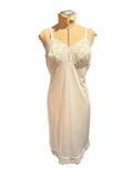 Petal Sheen Vintage Cream Lace Trim Slip Dress