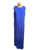 Maggie London 100% Silk Royal Blue Maxi Dress