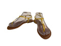 Ralph Lauren Yellow T-Strap Flat Sandals