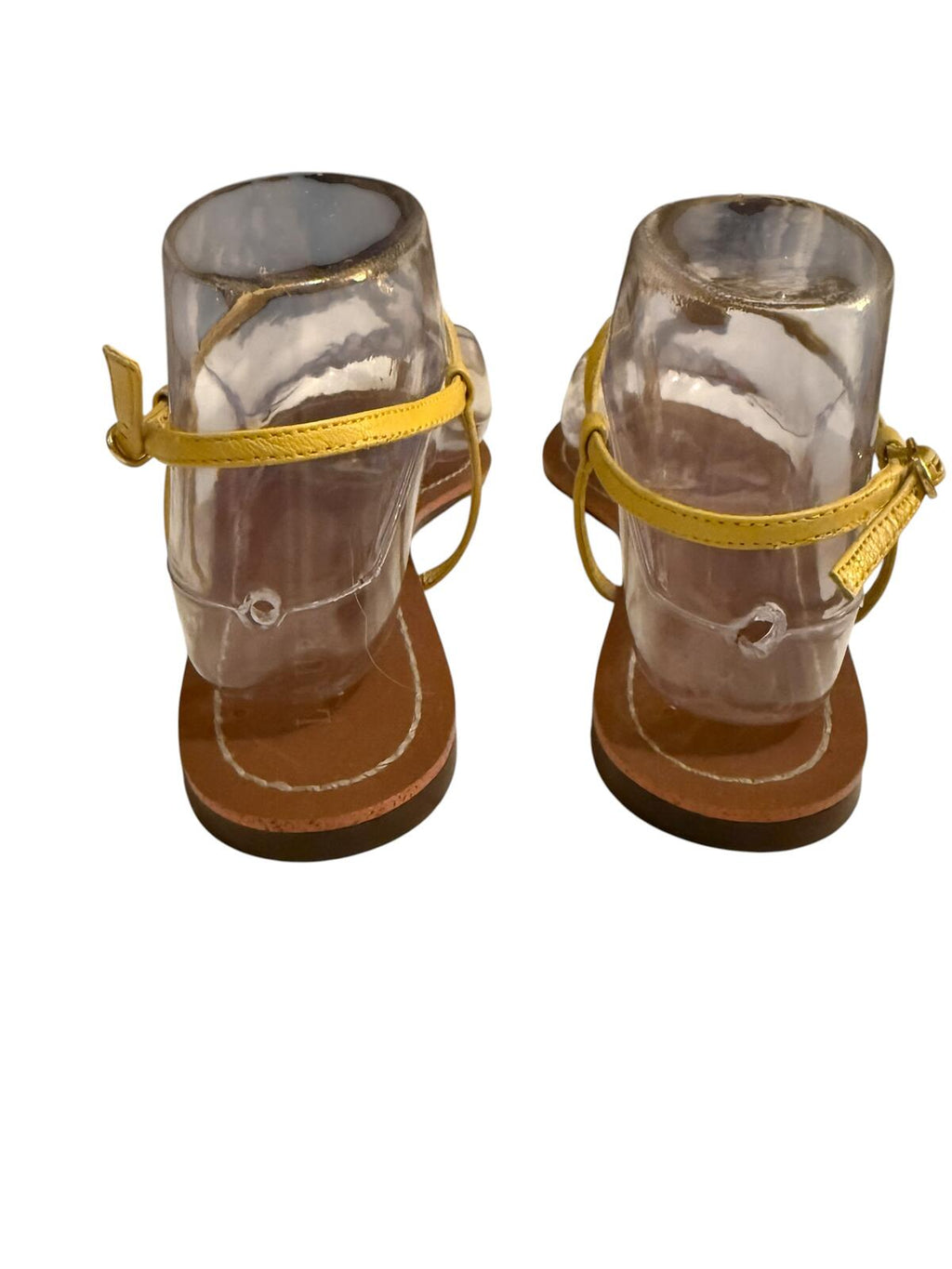 Ralph Lauren Yellow T-Strap Flat Sandals