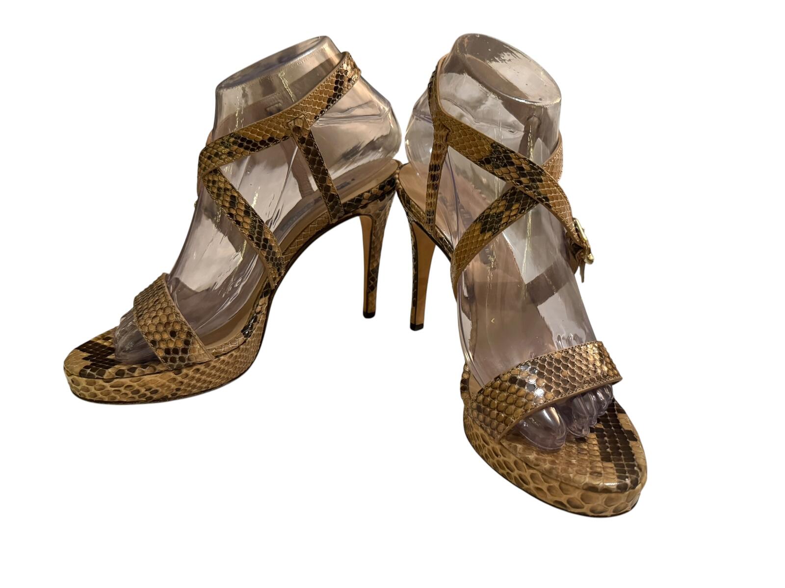 Ralph Lauren Purple Label Snakeskin High Heels
