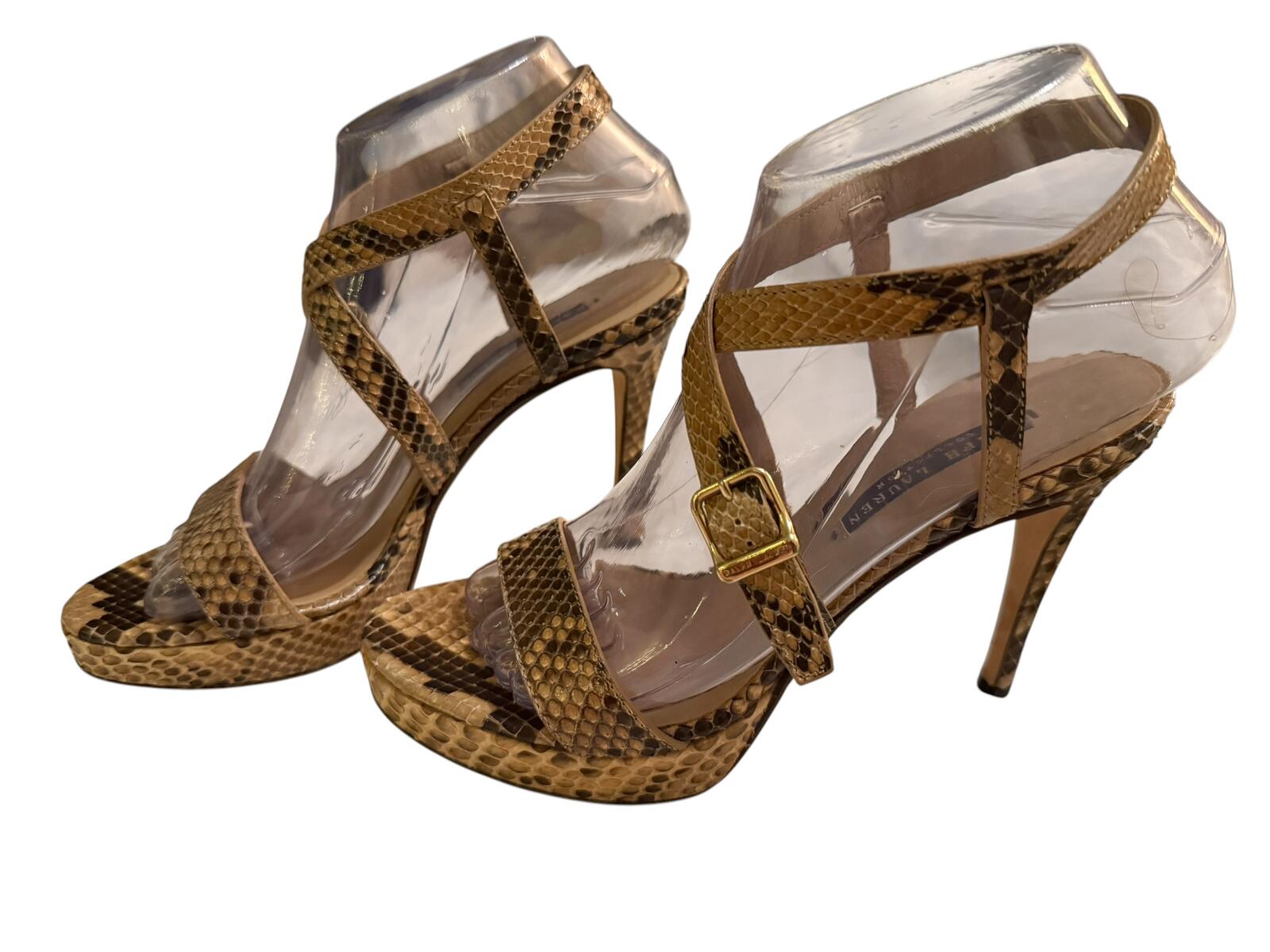 Ralph Lauren Purple Label Snakeskin High Heels