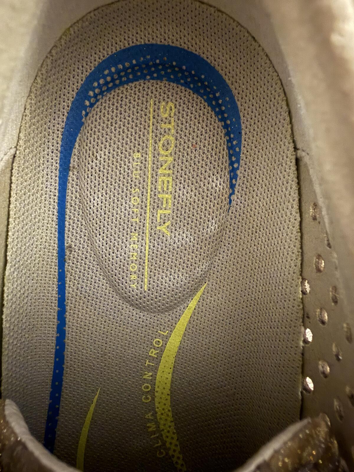 Stonefly Leather Sneakers with Glitter Detail