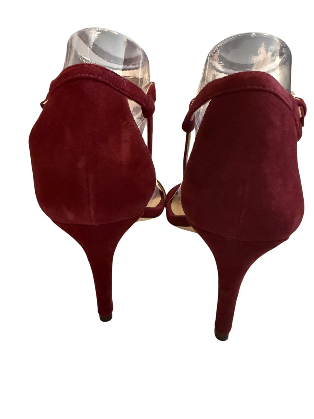 Michael Kors Burgundy Suede Ankle Strap Heels
