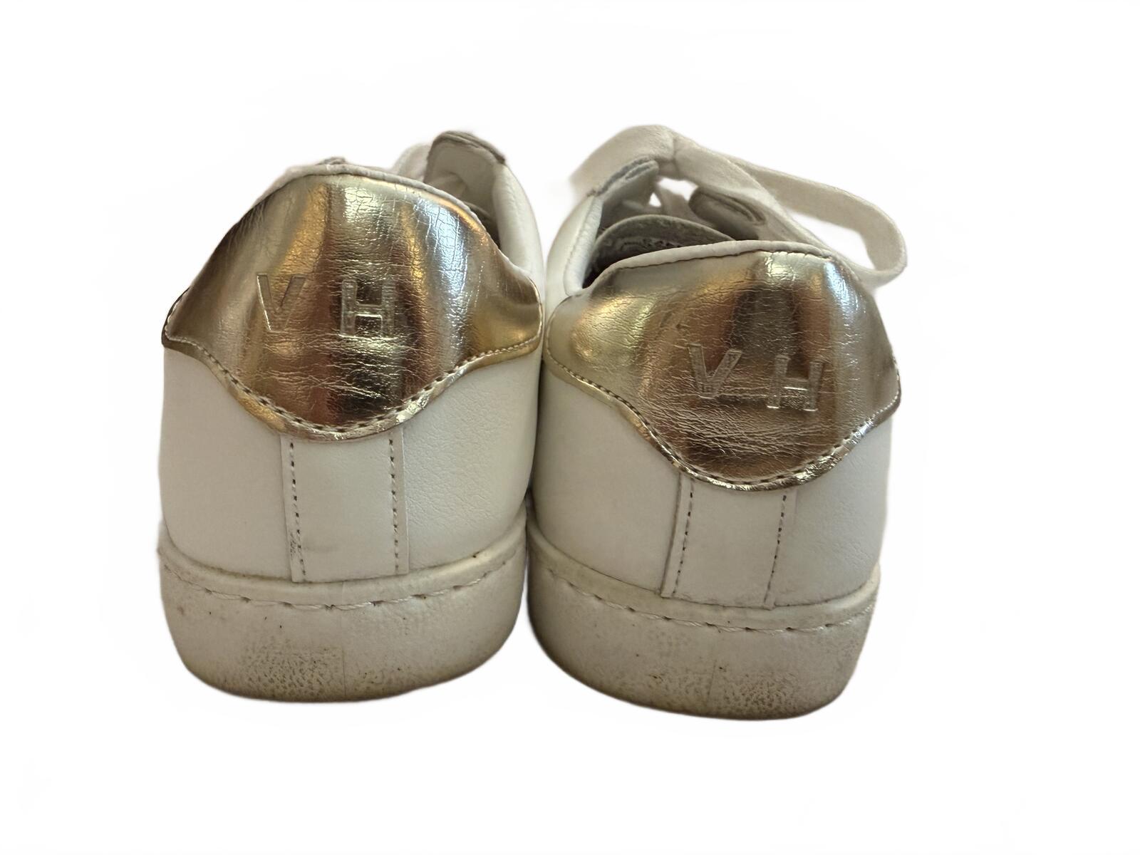 Vintage Havana White Sneakers with Gold Star Accent