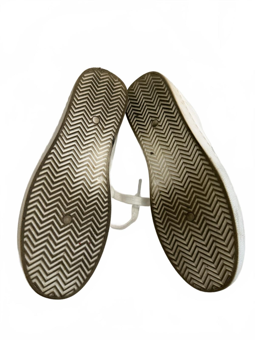 Vintage Havana White Sneakers with Gold Star Accent