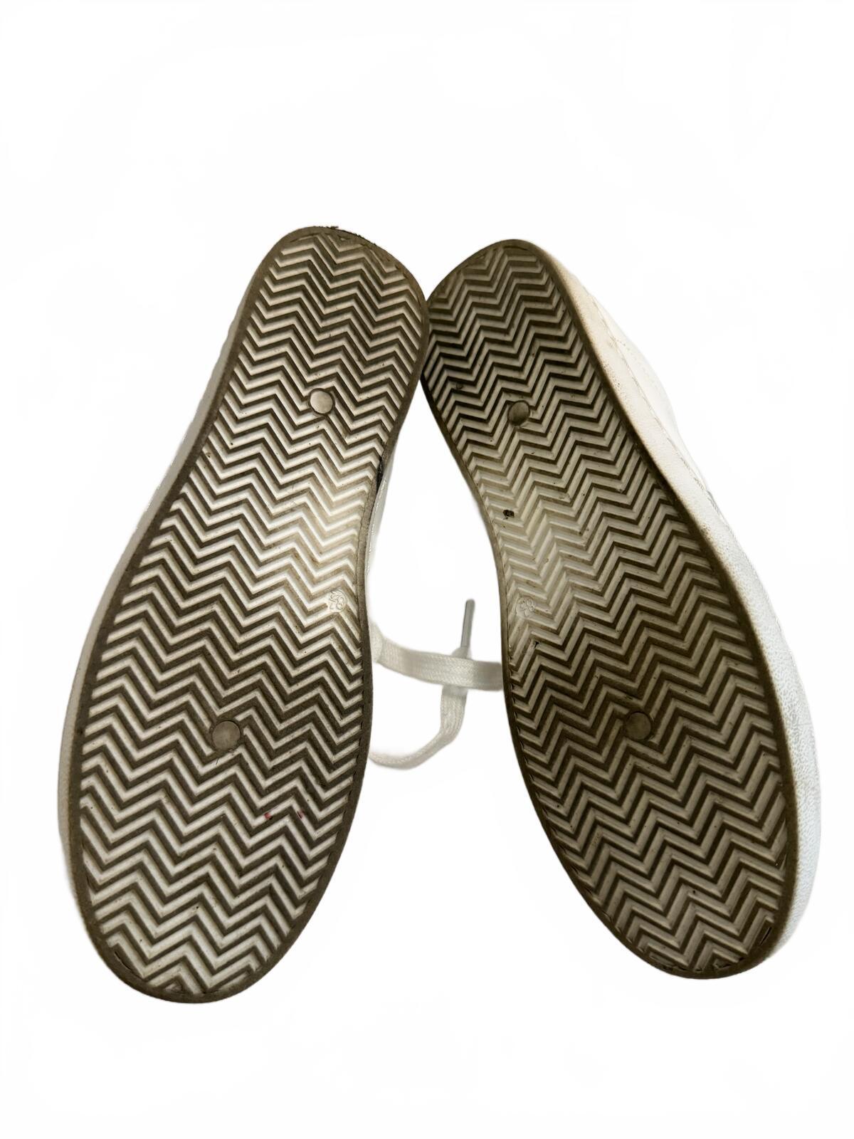 Vintage Havana White Sneakers with Gold Star Accent