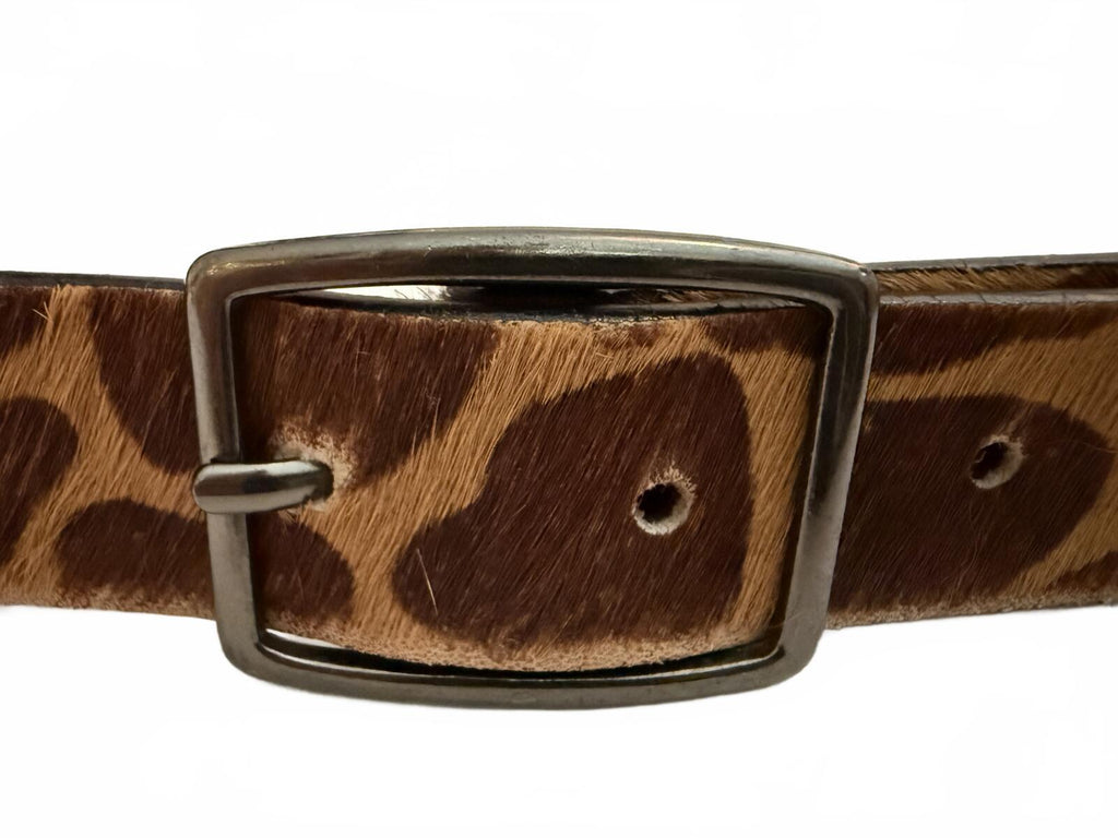 Gap Leopard Print Belt with Square Buckle