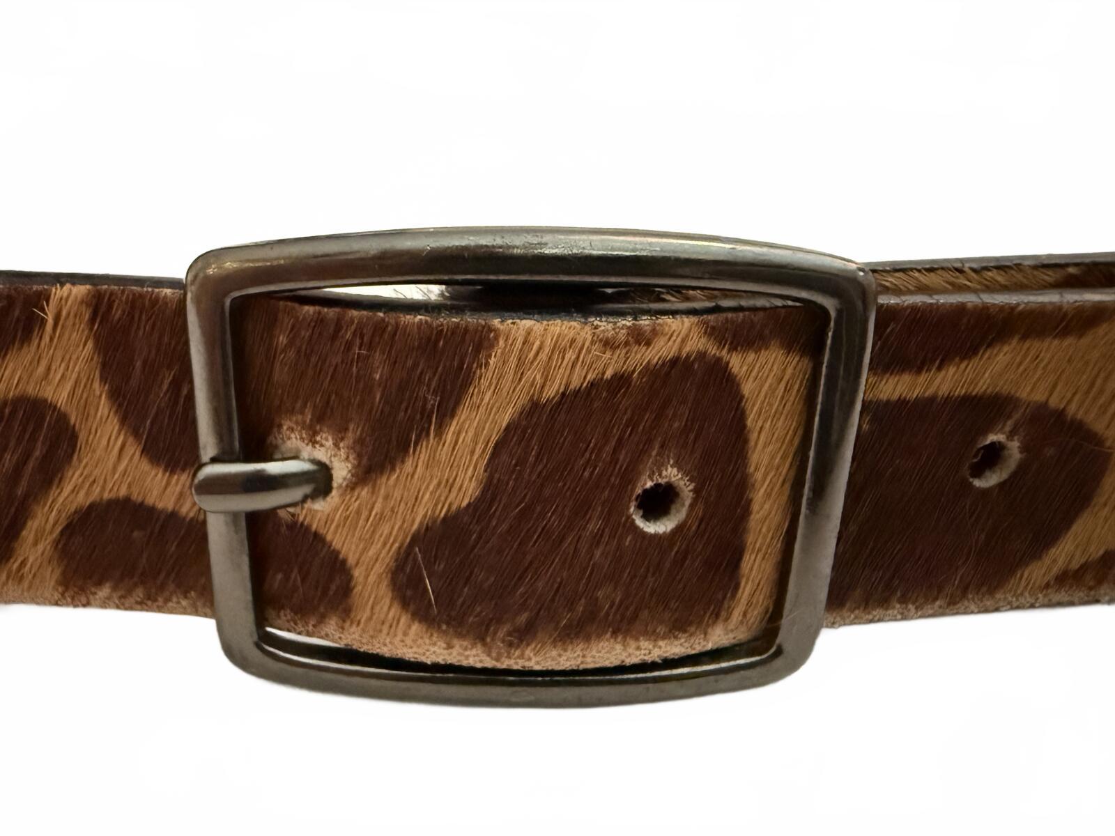 Gap Leopard Print Belt with Square Buckle