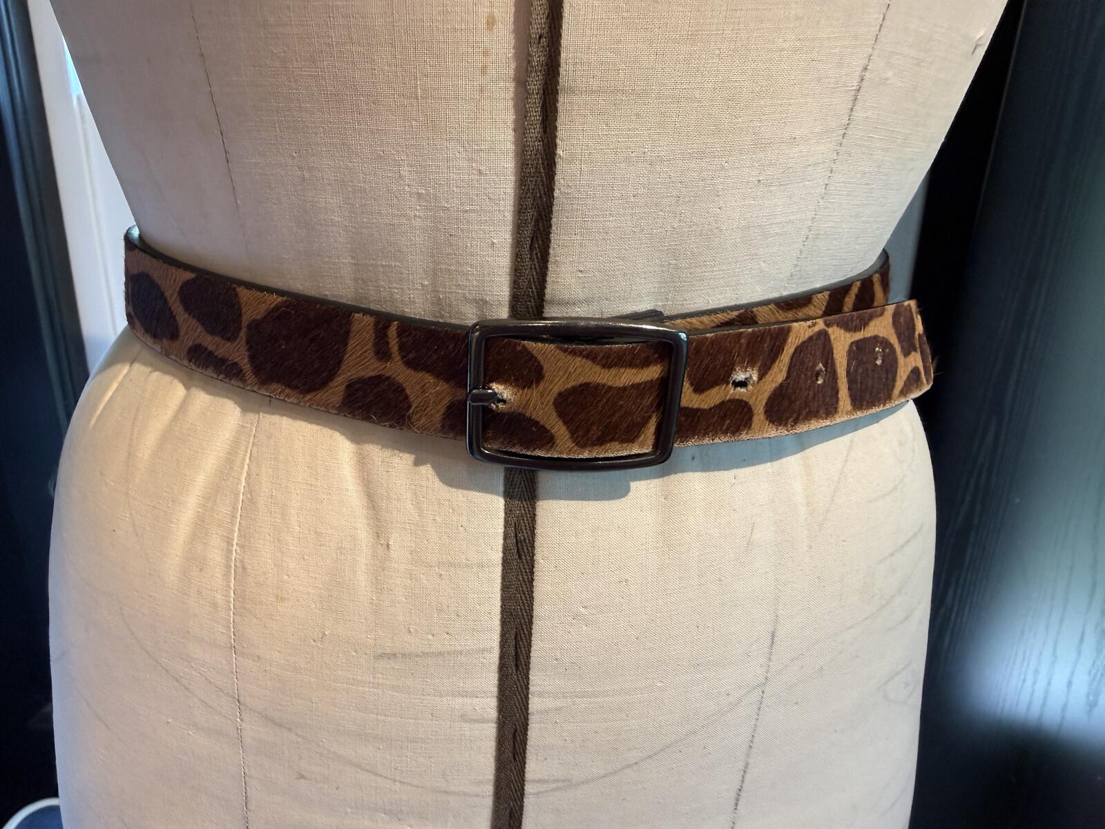 Gap Leopard Print Belt with Square Buckle